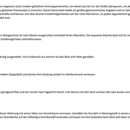 Апартаменты Steinburg - Duenenstr 6, App 5 *